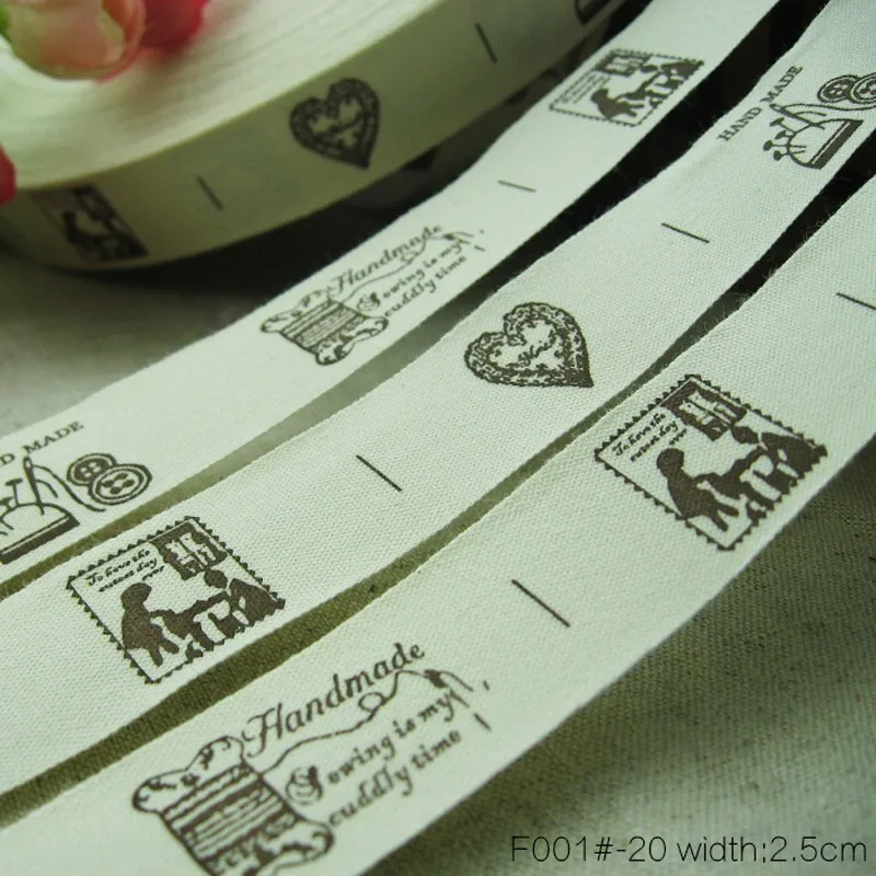 2.5CM Width Teramila Ткань Хлопок ленты с лейблом для одежды ручной работы DIY Швейные изделия ручной работы детская ткань аксессуары 2 см/2,5 см Ширина 2 м/лот - Цвет: 2.5CM Width