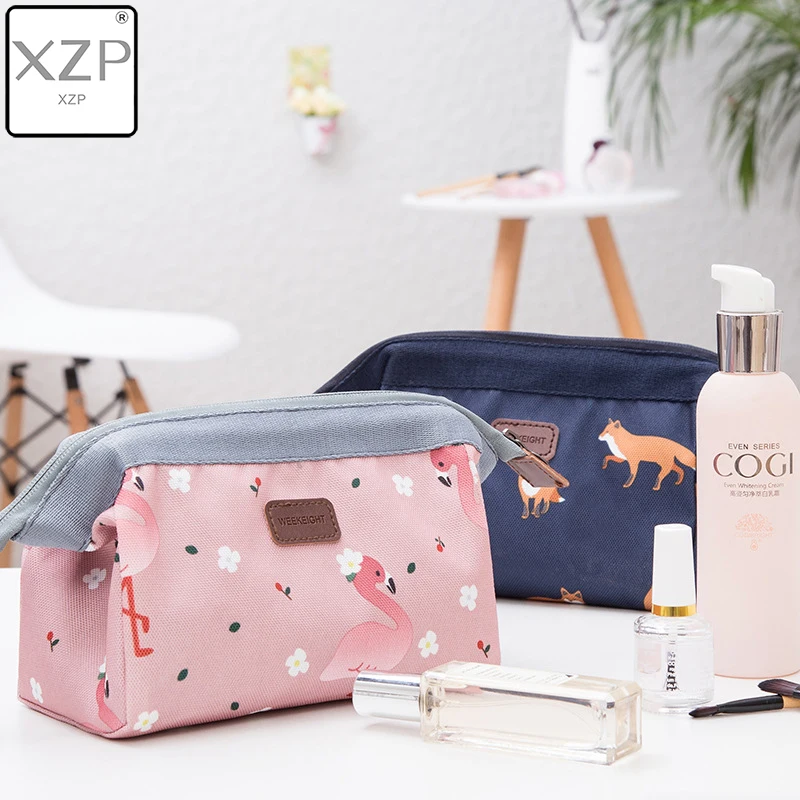 Косметичка XZP с изображением животных фламинго лисы женская сумка для косметики