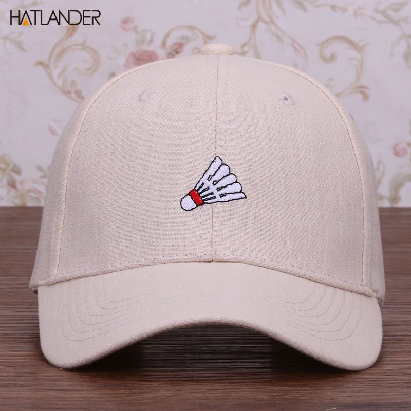 Бейсбольная кепка Hatlander с вышивкой для бадминтона изогнутая летняя snapback Кепка