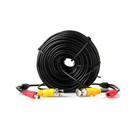 20m/65ft CCTV BNC Cable with DC plug Power extension cable+1 to 4 way splitter +12V 2A Supply for Camera | Безопасность и защита