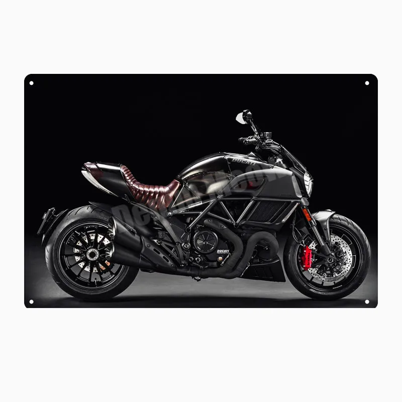 H Ducati Corse табличка винтажная металлическая жестяная вывеска для паба бара гаража декоративная пластина для мотоцикла железная живопись мотор настенные художественные наклейки N280 - Цвет: H
