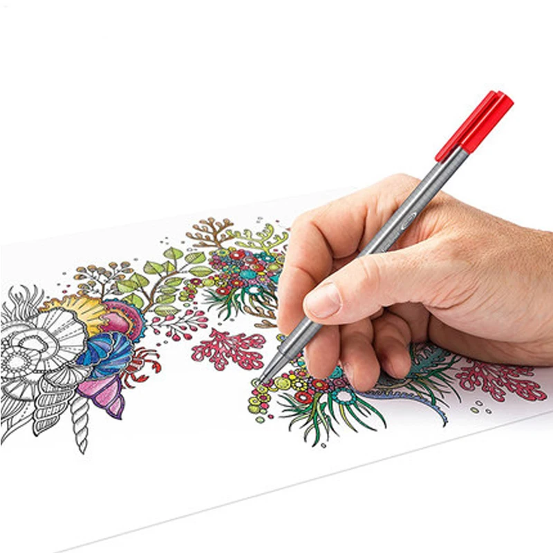 1 шт. STAEDTLER треугольная цветная ручка с крючками 334 ручка-игла 0,3 мм ручка из волокна, прочная яркая