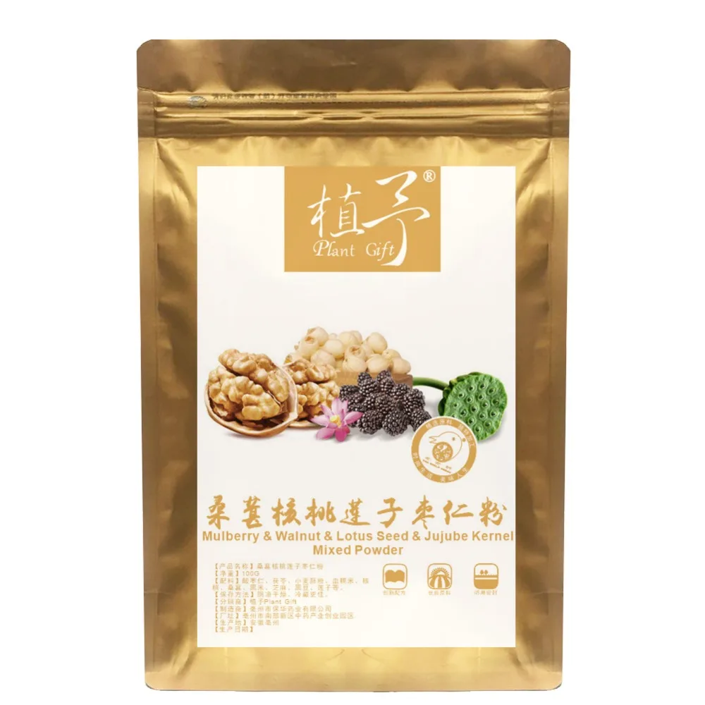 100% Pure Natural Plant mulberry &amp Walnut lotus seed jujube kernel mixed powder Face Film Materials Antioxidant 100g | Красота и