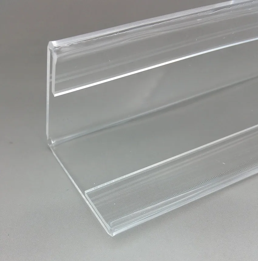 

V Type Plastic Clear Acrylic T2mm Sign Display Promotion Paper Card Label Name Clip Holder Stands On Table Countertop 500pcs