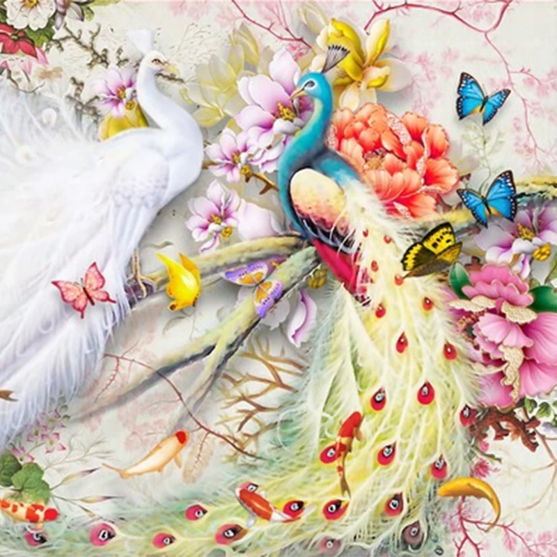 Пользовательские обои любого размера европейский стиль 3D стерео красочный