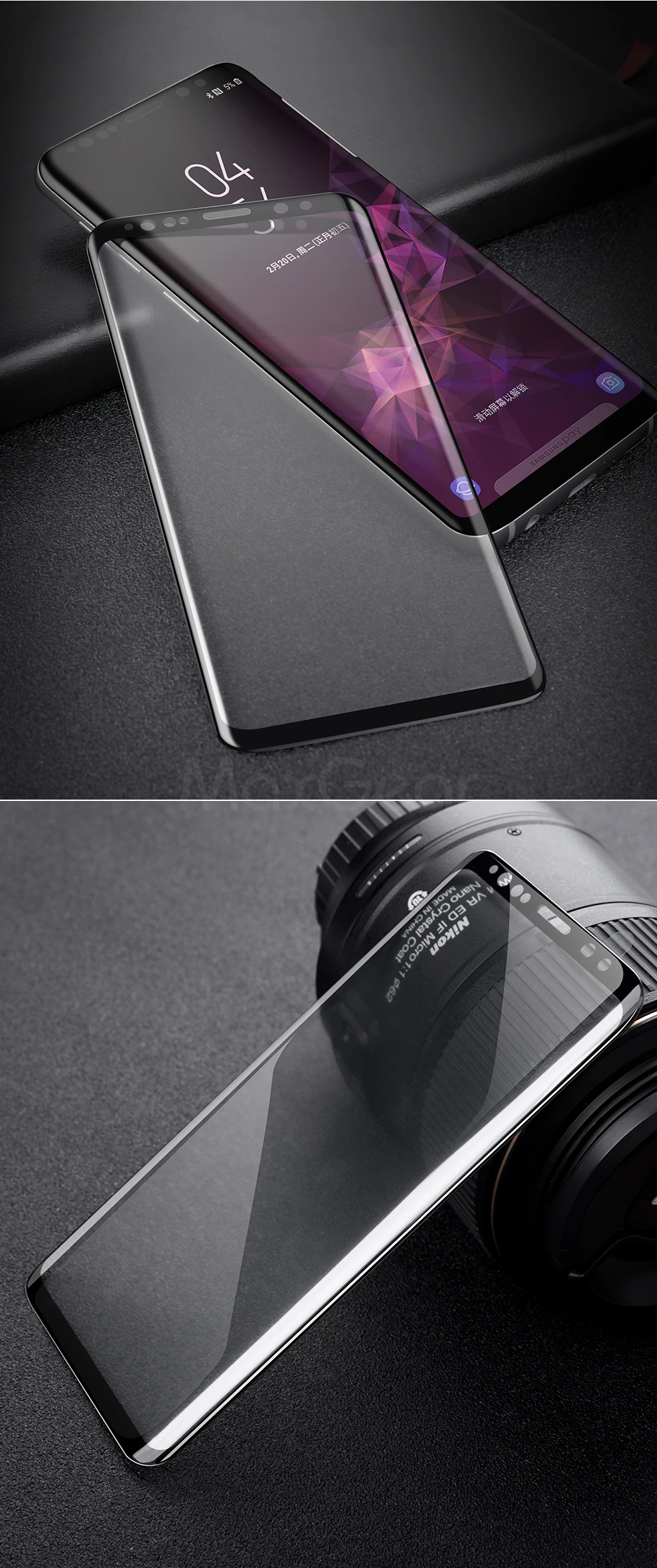 MaxGear 5D изогнутое закаленное стекло полное покрытие для samsung Galaxy S8 S9 Plus Защитная пленка для экрана для samsung Galaxy S9 стеклянный чехол