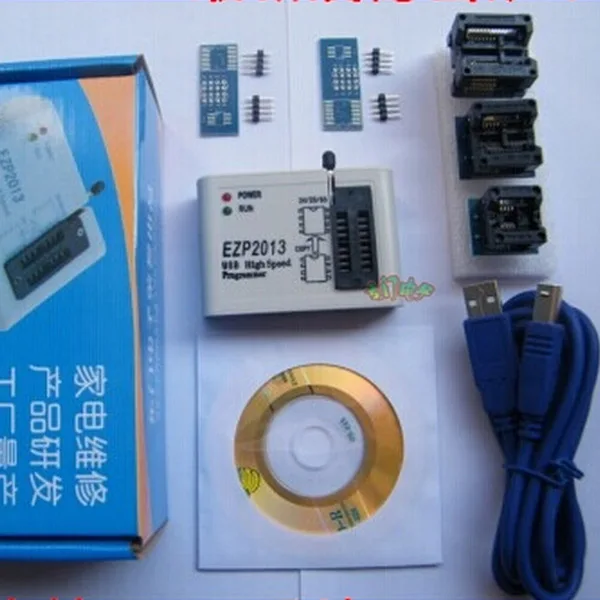 EZP2013 USB Programmer SPI 24 25 93 EEPROM Flash Bios Chip + Software Socket | Электроника