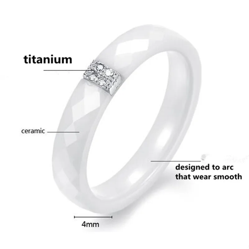 Мода полированной керамические кольца между международная торговля Jewelry Titanium