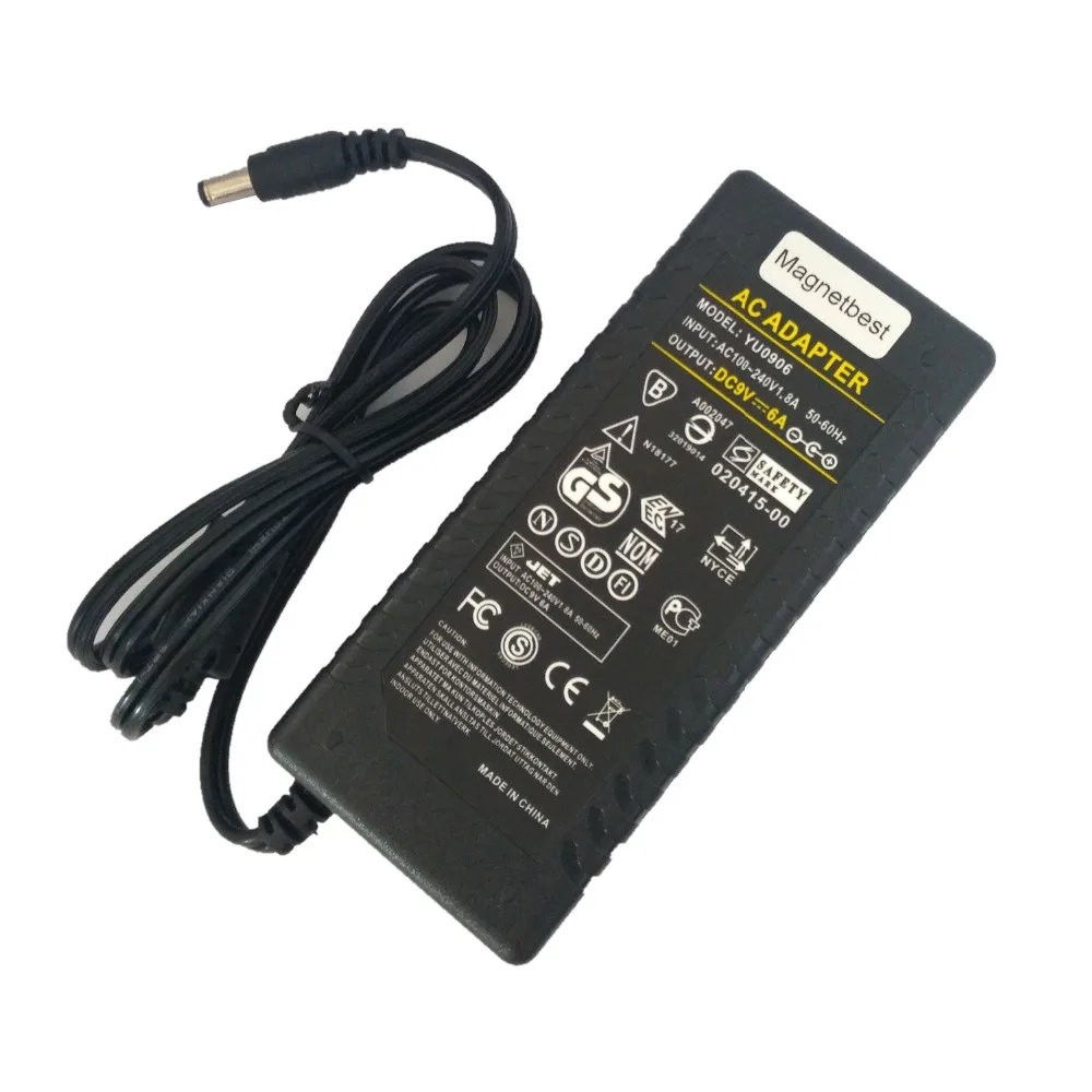 9V6A 54 Вт AC DC адаптер зарядное устройство 9 в 6A POS машина Кредитная карта Машина