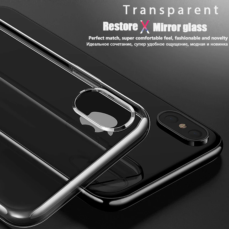 LuckGuard Мягкий силиконовый прозрачный чехол для iPhone X iPhoneX ультра тонкий обратно