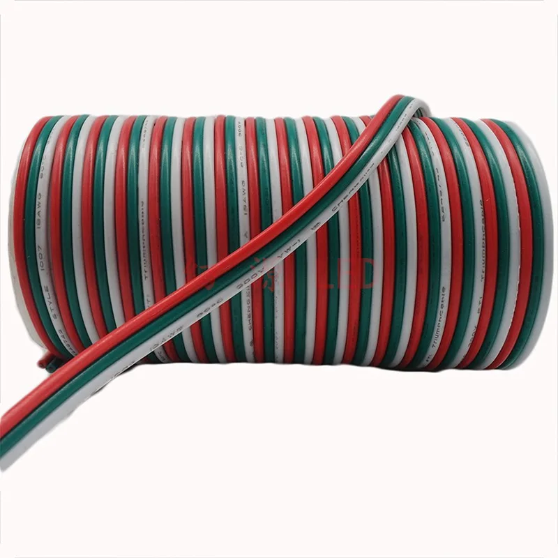 3Pin 10 м 20 18AWG 20AWG 22AWG Электрический Удлинительный кабель для одноцветной RGB RGBW