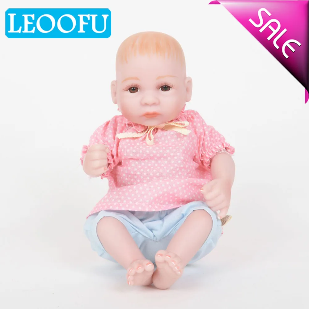 LEOOFU 28 см 11 дюймов Мини bebe Кукла реборн для детей силикона reborn жив Младенцы