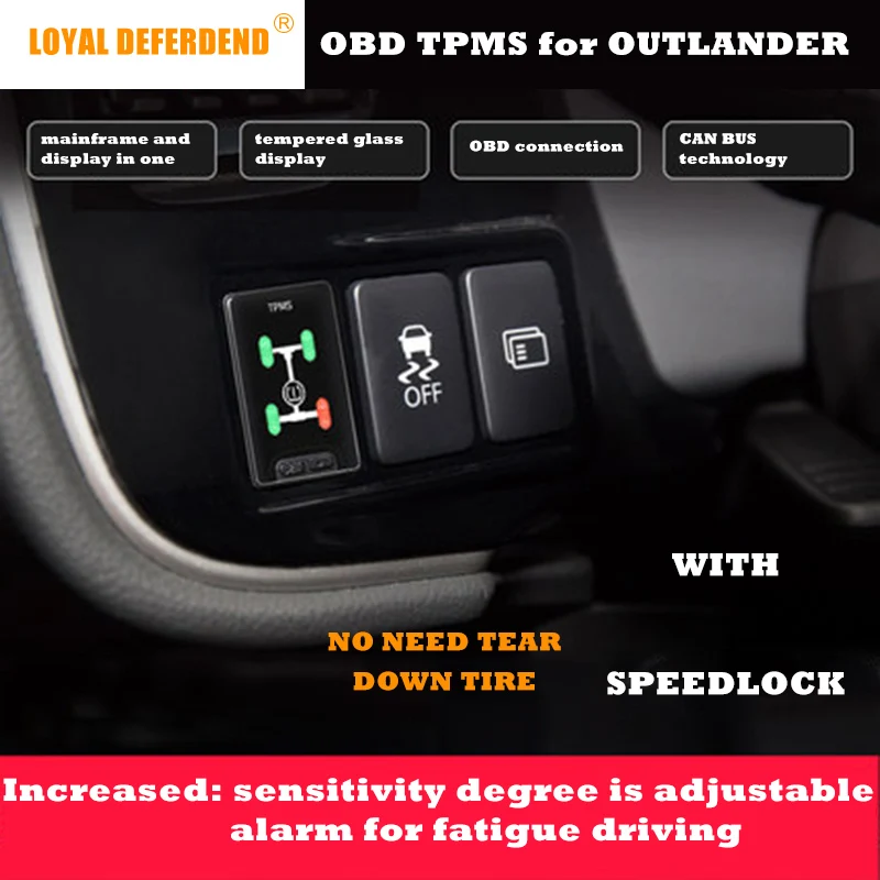 Система мониторинга давления в шинах Outlander OBD TPMS, умный мониторинг в режиме реального времени, датчик бесконтактного автоматического замка двери speedlock