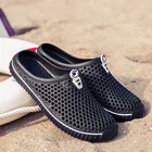 Шлепанцы мужские повседневные, сланцы, плоская подошва, дышащие, модные сандалии, размеры 38-45, лето 2020