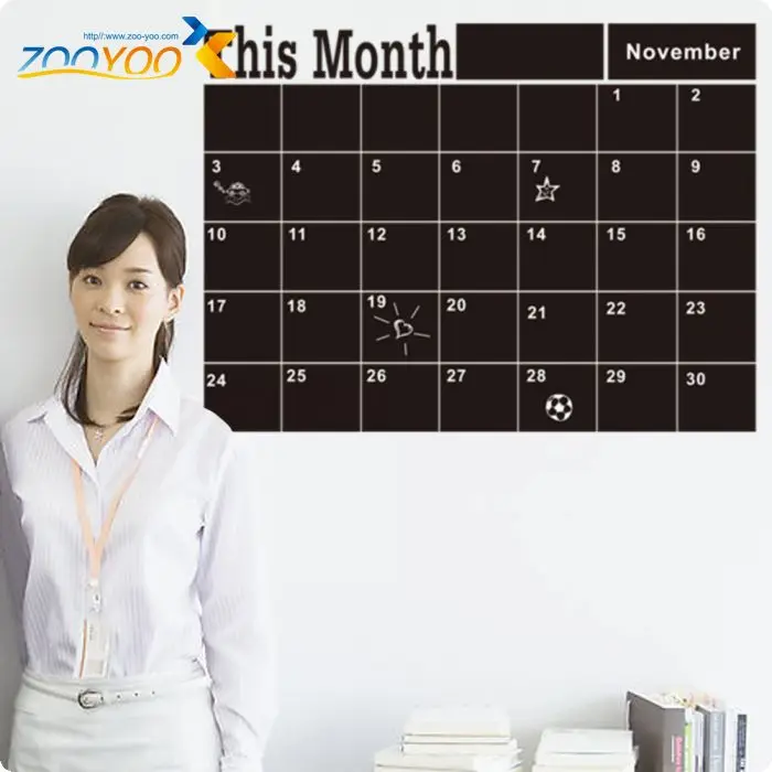 

free shipping 2014 cheap and popular self adhesive blackboard sticker ZYVA-206-NA