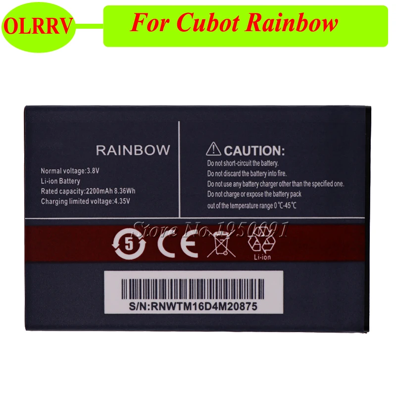 Высококачественная запасная батарея для Cubot Rainbow 2200не Rainbow|battery for|battery 2200mah2200mah battery