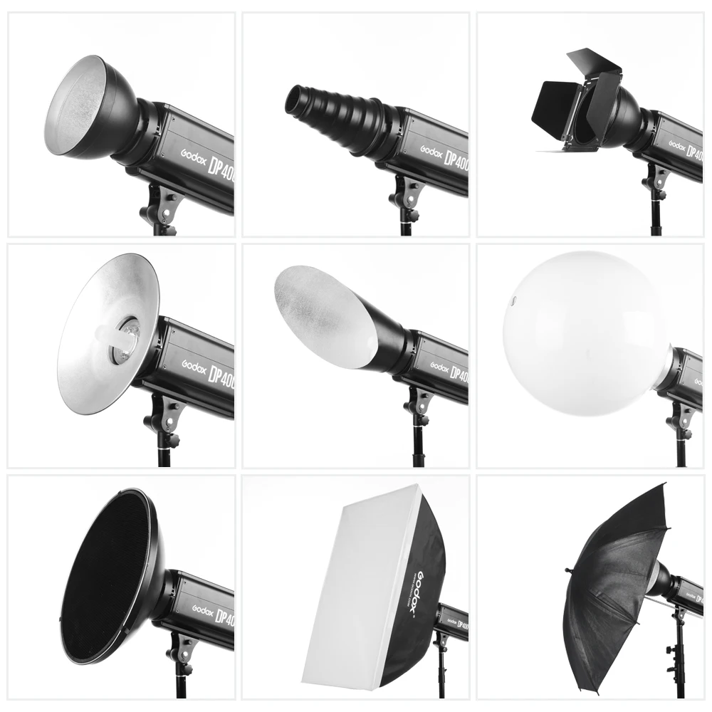 

Godox DP400II 400Ws GN65 Professional Studio Strobe with Built-in Godox 2.4G Wireless X System Offers Creative Shooting