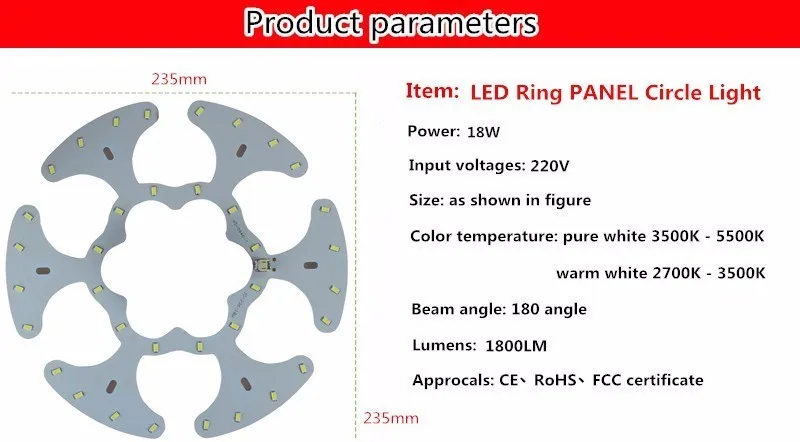 12 Вт, 15 Вт, 18 Вт, 24 Вт, светодиодный панельный светильник круг кольцо 220 V SMD 5730 светодиодный круглый потолочный светильник круглой пластины Потолочная пластина для столовой спальни