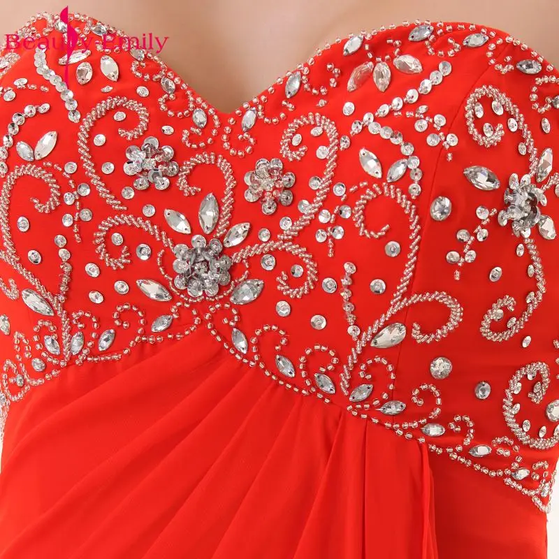 Красота Эмили Sexy Бусы шифон невесты Dresse 2018 A-Line Свадебная вечеринка выпускного