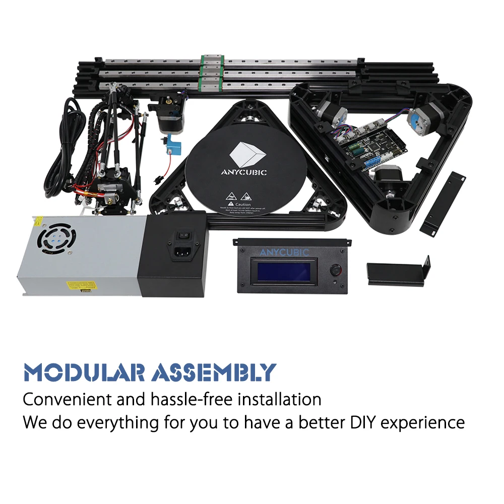 Anycubic 3d принтер Kossel авто-Выравнивающая направляющая модуля платформа плюс большой размер Настольный Diy Набор Impresora сопло 3d принтер