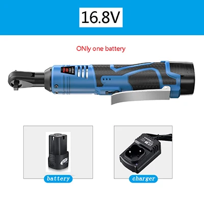 As the picture 16,8 V 25V Электрический гаечный ключ Набор 3/8 беспроводной Трещоточный ключ аккумуляторные леса 45NM крутящий момент трещотка - Цвет: As the picture
