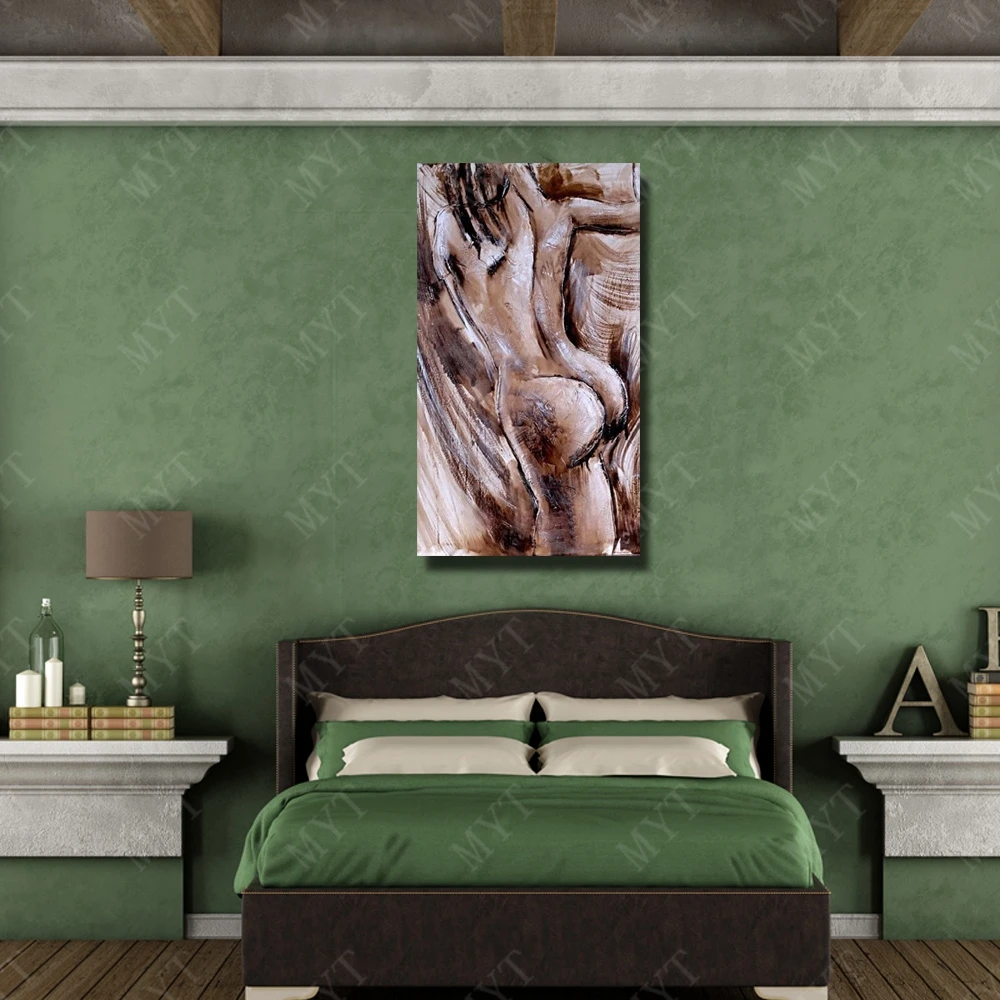 Ручная роспись 100% тиснение как Женщины Обнаженная картина тела красивые девушки