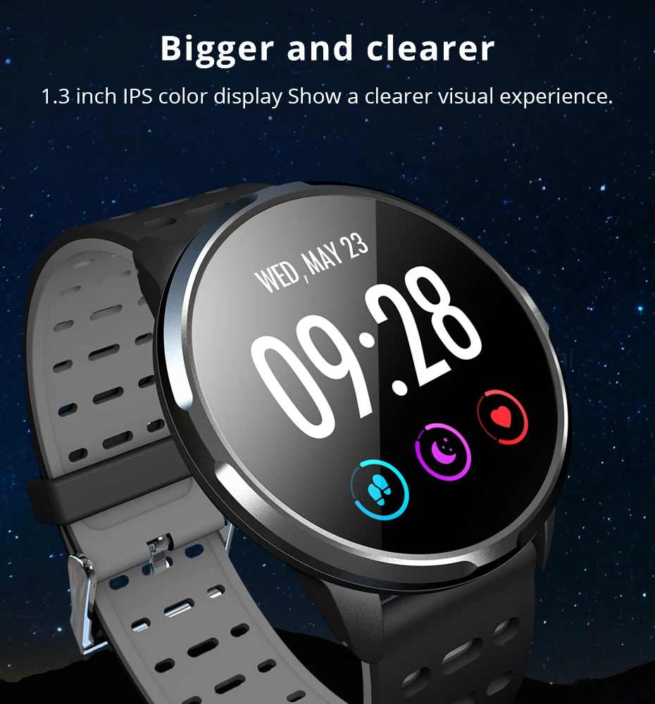 Смарт-часы Makibes T3 Pro 1," с цветным дисплеем, фитнес-трекер для активности, HR, крови, кислорода, кровяного давления, погоды, умные часы PK V11