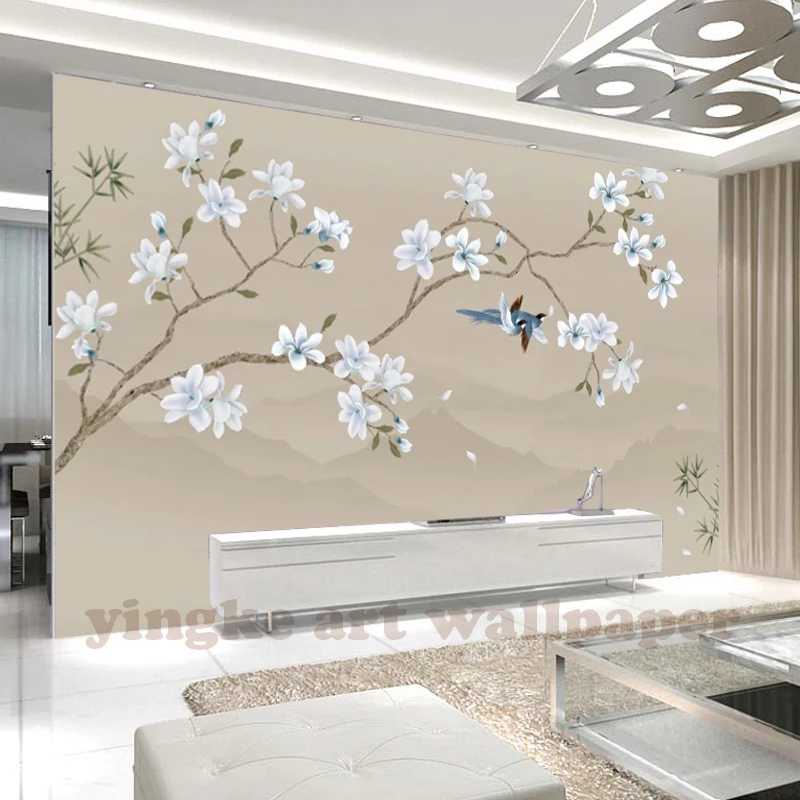 

Пользовательская 3D фото настенная бумага в китайском стиле ручная роспись Манголия фрески настенная бумага для дивана фон для гостиной рос...