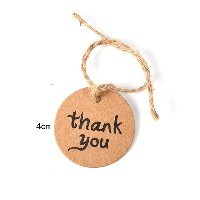 100 шт. &quotспасибо&quot подарочные бирки бумажные свадебные открытки Коричневые