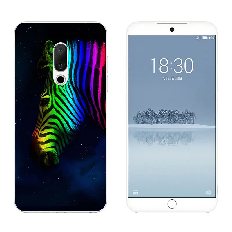 5.46" For Meizu 15 Case Snowflake Printing Soft Silicone Back Phone Cover Ultra Thin Cases for Capa |