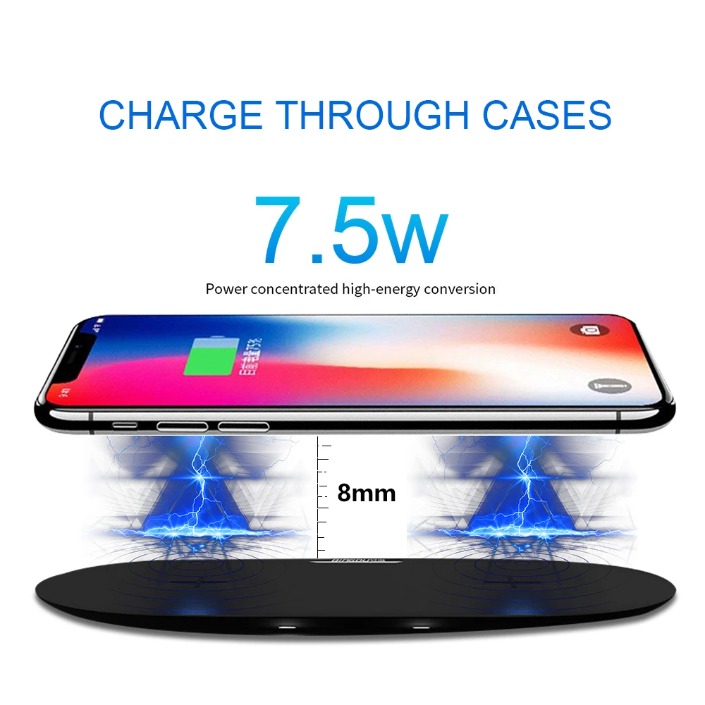 С местом для хранения двойной Qi Беспроводной Зарядное устройство быстрой samsung s8 s9