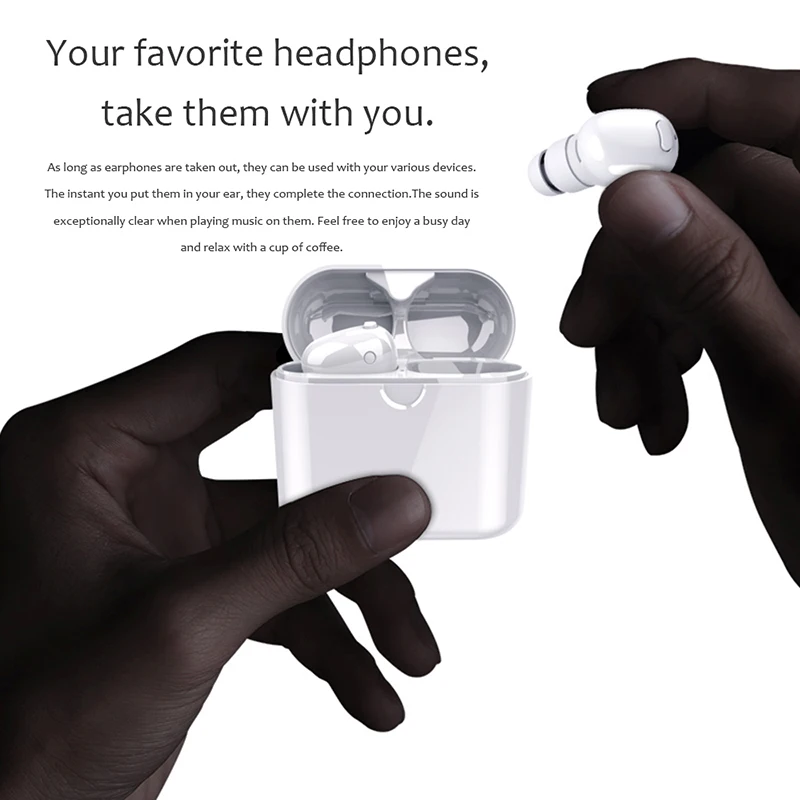 Новые Bluetooth наушники S9 беспроводные стереогарнитура музыка Air pod для iPhone samsung Apple
