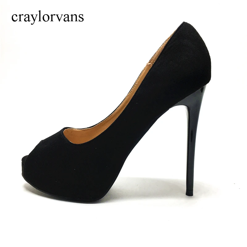 

Женские туфли на высоком каблуке, туфли-лодочки на платформе с открытым носком, туфли на шпильке и высоком каблуке, размеры до 2019