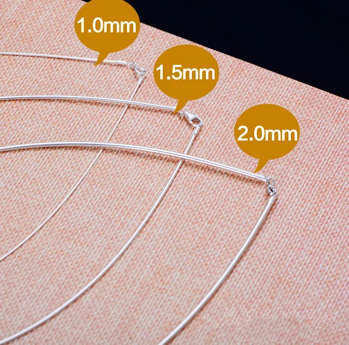 

KJJEAXCMY Fine Jewelry S925 Sterling Silver with a Polishing Simple 1.5mm Snake Bone Chain Woman Han Version.