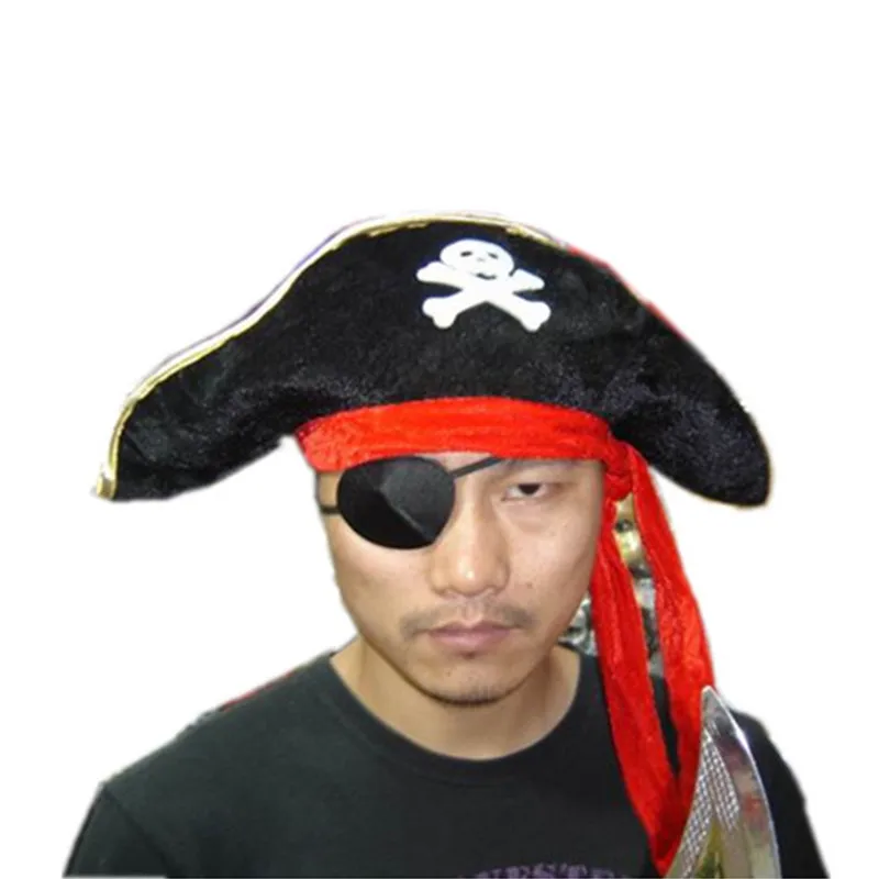 Хит продаж пиратская шляпа для косплея вечеринки Хэллоуина луна бархатная