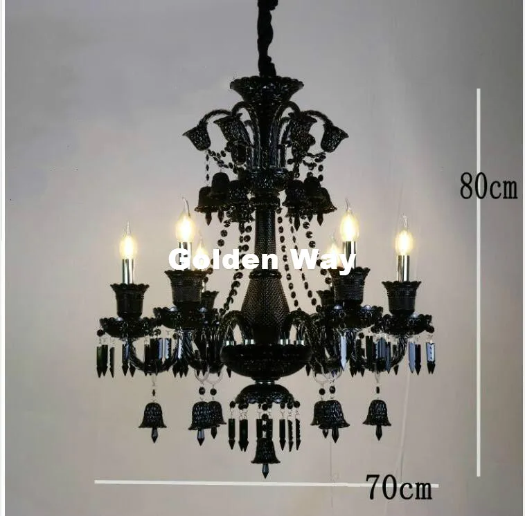 

European Modern Black Crystal Chandelier Newly Modern Black Bedroom Pendant Chandelier Tiffany E14 Crystal Chandelier Lighting