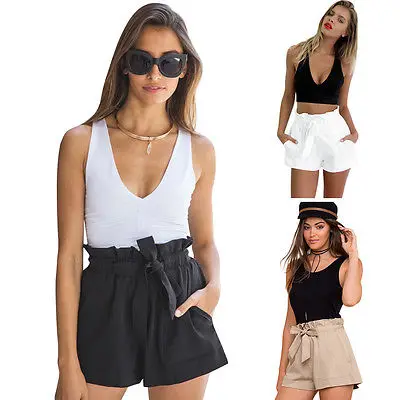 Hot Fashion Women Lady Sexy Shorts Summer Casual High Waist Short Beach Bow Trousers | Женская одежда