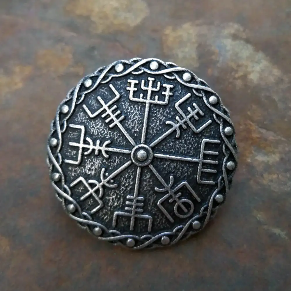 

viking women brooch vintage metal brooch for men viking nordic compass jewelery