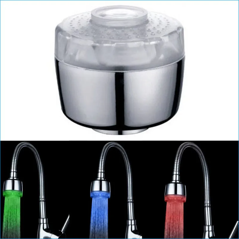 

led lights for faucet 3 color,Temperature control tricolor color LED mixer faucet light,three-color tap LED lights,J14197