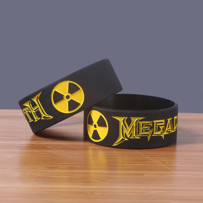Thrash Metal MEGADETH Band Silicone Bracelets Wide Version Silicon Bileklik Popular Wristband Rock Style Jerwerly | Украшения и