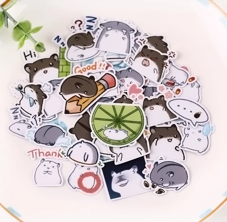 36 детской креативной милой самостоятельной сборки хомяка наклейки для