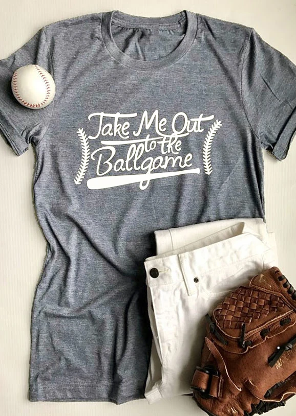 

Take Me Out To The Ballgame T-Shirt weekends slogan unisex tees 90s women fashion graphic tops grunge camisetas tumblr t shirt