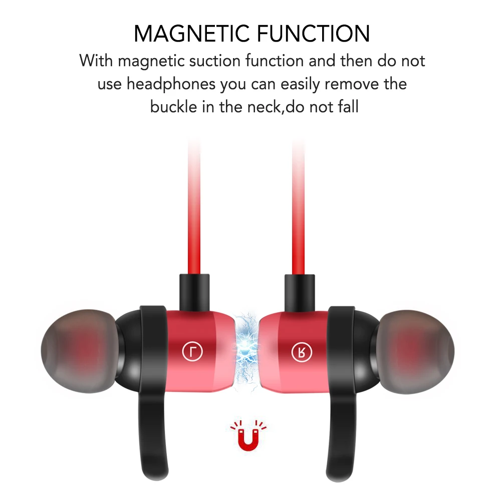 NFUNGYK-08 Bluetooth наушники с сильным басом Беспроводные спортивные для iphone xiaomi