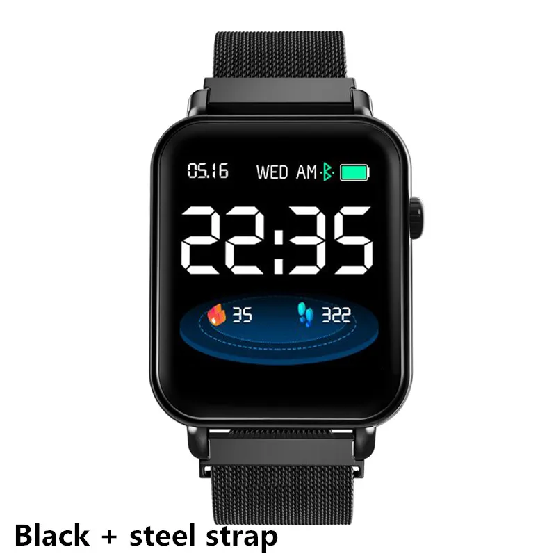 black steel Y6 pro, умный Браслет, фитнес-браслет, сердечный ритм, кровяное давление, информация о кислороде, напоминает, смарт-браслет, фитнес-трекер, PK B57 - Цвет: black steel