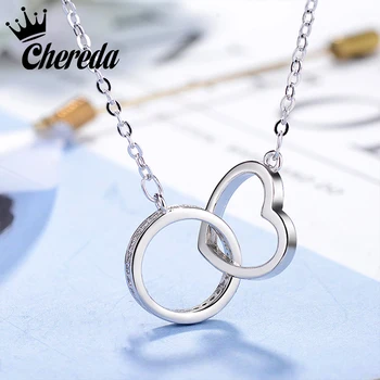 Chereda Hollow Geometric Lover Necklaces for Women  Gold  Chain Choker Wedding Elegant Jewelry Christmas Present
