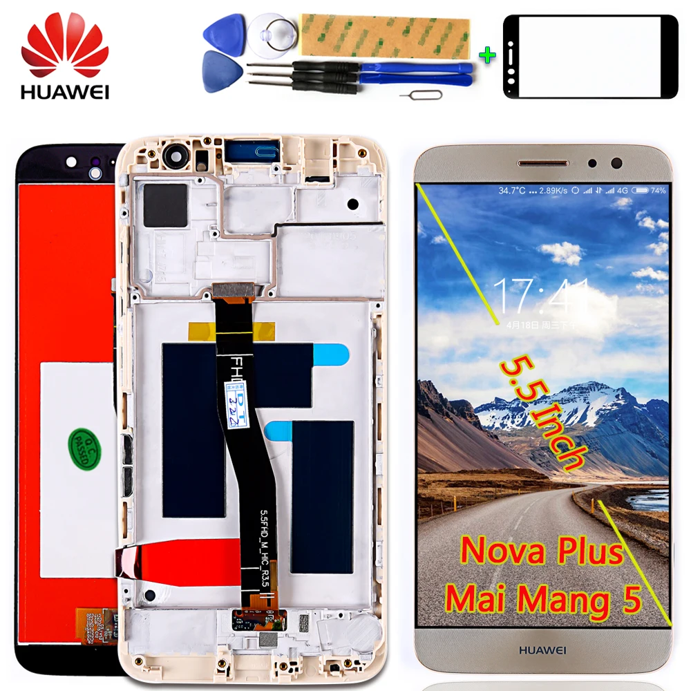 Huawei Nova plus 5 дюймовый ЖК-Дисплей 1920*1080 кодирующий преобразователь сенсорного