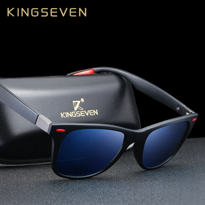 KINGSEVEN поляризованные Квадратные Солнцезащитные очки унисекс классические