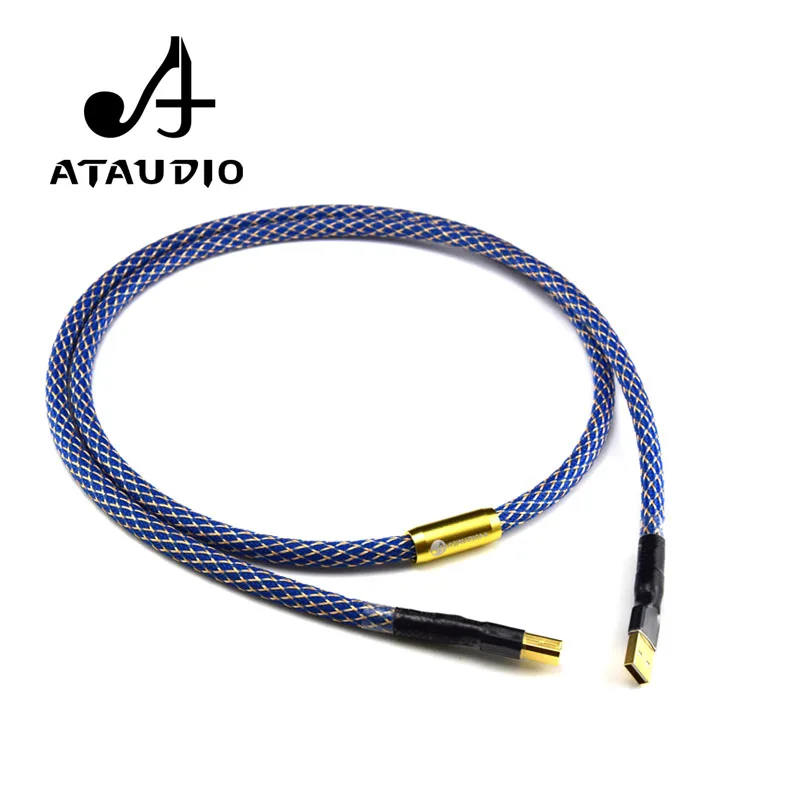 ATAUDIO посеребренный G5 Hifi usb кабель высокого качества 6N OFC Type A B DAC USB для передачи