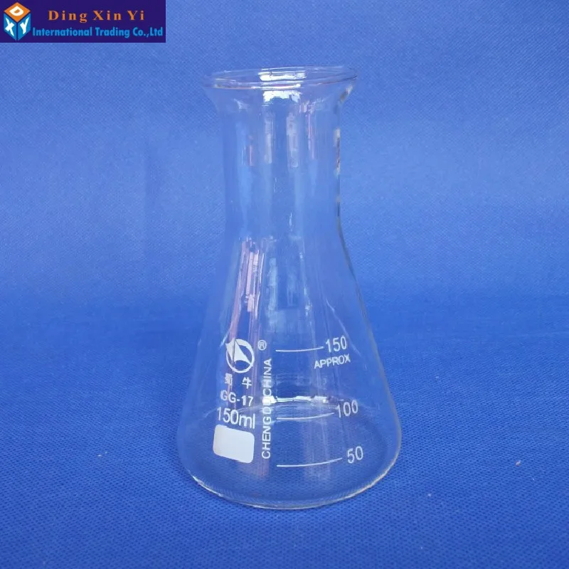 1 шт. стеклянная лабораторная коническая фляга Erlenmeyer 150 мл лабораторное