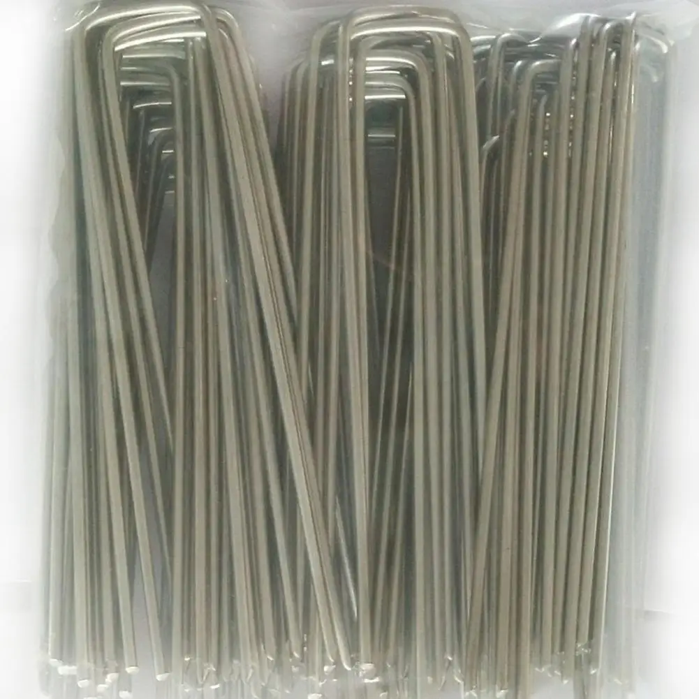 100Pcs Garden Stakes Staples Securing Pegs For Securing Weed Fabric Landscape Fabric Netting Ground Sheets Ground Nail